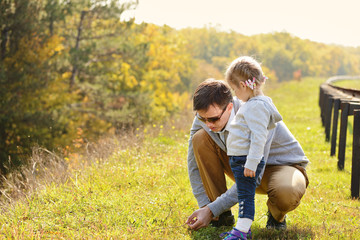 father and toddler daughter