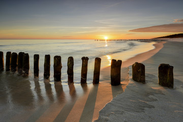 Fotomurali - Morze,  plaża o wschodzie słońca
