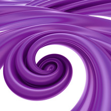 3d Abstract Liquid Purple Spiral Candy Cane Splash