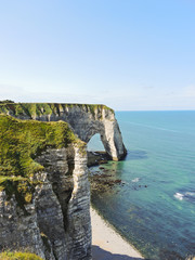 Wall Mural - view of english channel coast with cliffs