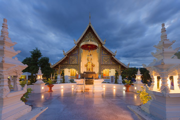 Place a beloved old Buddhist Lanna.Wat Phra-singha temple great