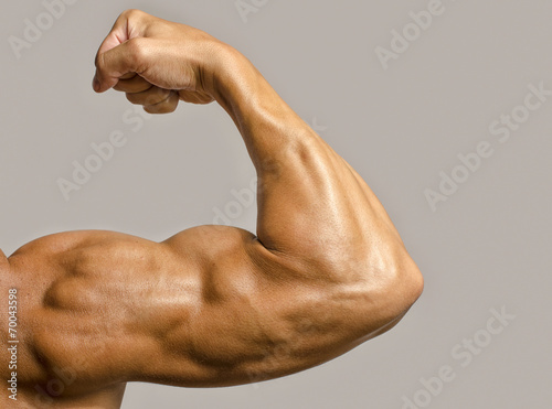Cuadros en Lienzo Close up on a bodybuilder biceps,shoulder,arm
