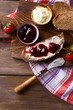 © Africa Studio - Fresh toast with homemade butter and strawberry jam