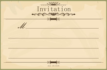 Vintage Blank Invitation