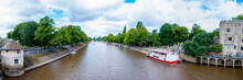View Over River Ouse And Bridge In The City Of York, UK