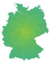 Naklejka na meble Bundesländer in grün
