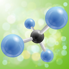 Sticker - CH4 methane  molecule;