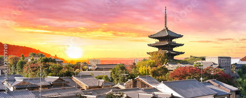 Naklejka dekoracyjna Sonnenuntergang in Kyoto Japan