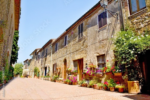 Naklejka na drzwi Tuscany city