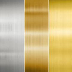Wall Mural - metal texture: gold, silver and bronze