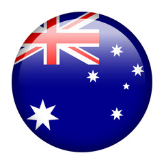 Wall Mural - Australia flag button