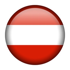Wall Mural - Austria flag button