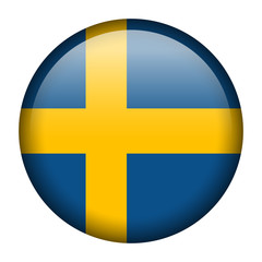 Wall Mural - Sweden flag button