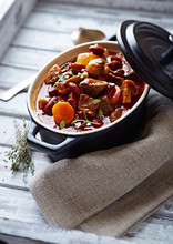 Beef Goulash With Mushrooms And Vegetables