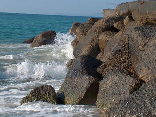 cliff in storm