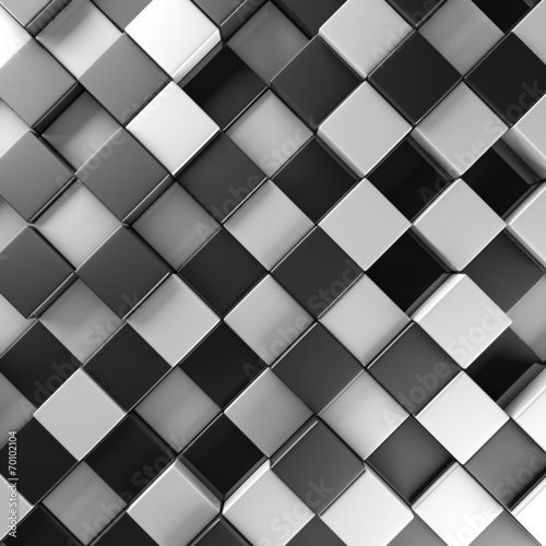 Naklejka dekoracyjna Black and white blocks abstract background