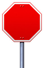 Wall Mural - Blank red road stop sign