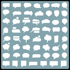 Canvas Print - big collection of speech bubbles