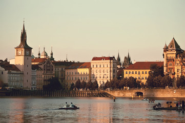 Wall Mural - Vltava river embankment