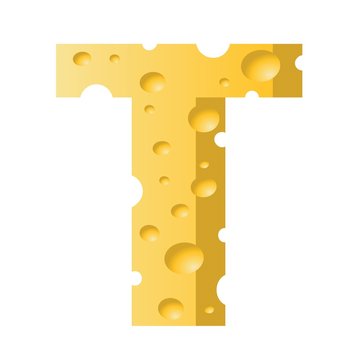 cheese letter T
