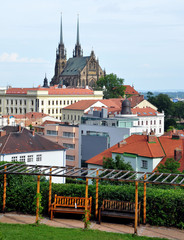 Wall Mural - Brno and the cathedral, Czech Republic, Europe