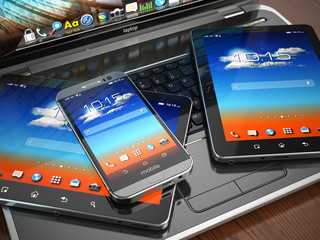 Aufkleber - mobile devices. laptop, smartphone and tablet pc.