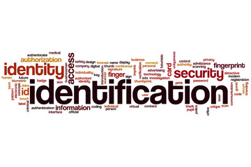 Identification word cloud