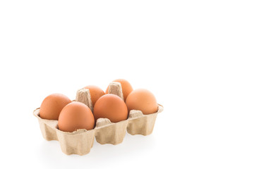 Wall Mural - Eggs isolated on white background