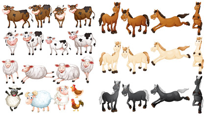 Wall Mural - farm animals