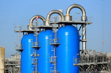 Gas processing and storage factory.