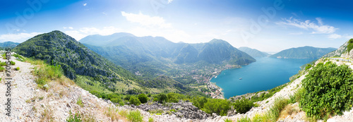 Fototapeta na wymiar View of Boka-Kotor Bay, Montenegro