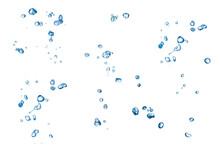 Water Splash Drop Blue Liquid Bubble
