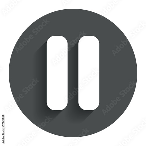 Fotografie, Obraz Pause sign icon. Player navigation button.