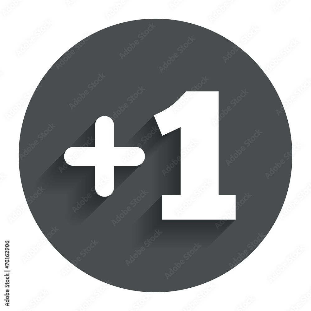 One Plus Sign Plus one sign. Add one symbol. Stock Vector | Adobe Stock