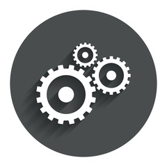 Poster - Cog settings sign icon. Cogwheel gear symbol.