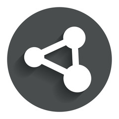 Share sign icon. Link technology symbol.