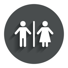 Poster - WC sign icon. Toilet symbol.