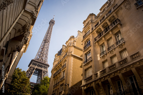 Naklejka na szybę tour eiffel immeuble