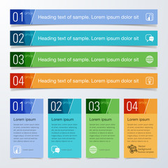 Wall Mural - infographics web banner & label design