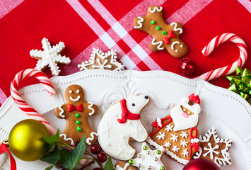 Poster - gingerbread cookies  and candies