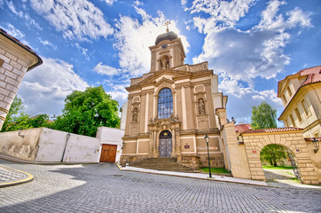 Wall Mural - Old church on crossroad