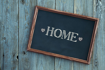Wall Mural - wooden vintage frame WELCOME HOME over wooden background