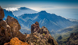 Fototapeta  - Volcanic mountains landscape.