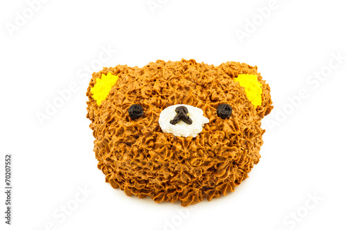 Chocolate bear face cake Poster Mural XXL