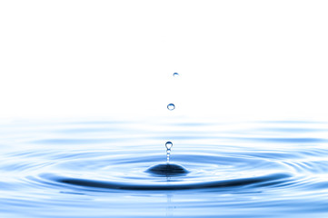 Wall Mural - Water Drop with White Background