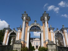 Entrance Gate To The Rococo Castle Nove Hrady, Czech Republic