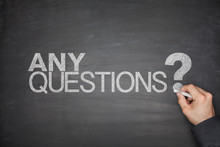 Any Questions Concept On Blackboard