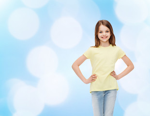 Poster - smiling little girl in casual clothes