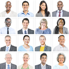 Sticker - Portrait of Multiethnic Diverse Business People