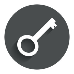 Key sign icon. Unlock tool symbol.